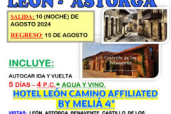 2024-08 León – Astorga. Del 10 (por la noche) al 15 de agosto