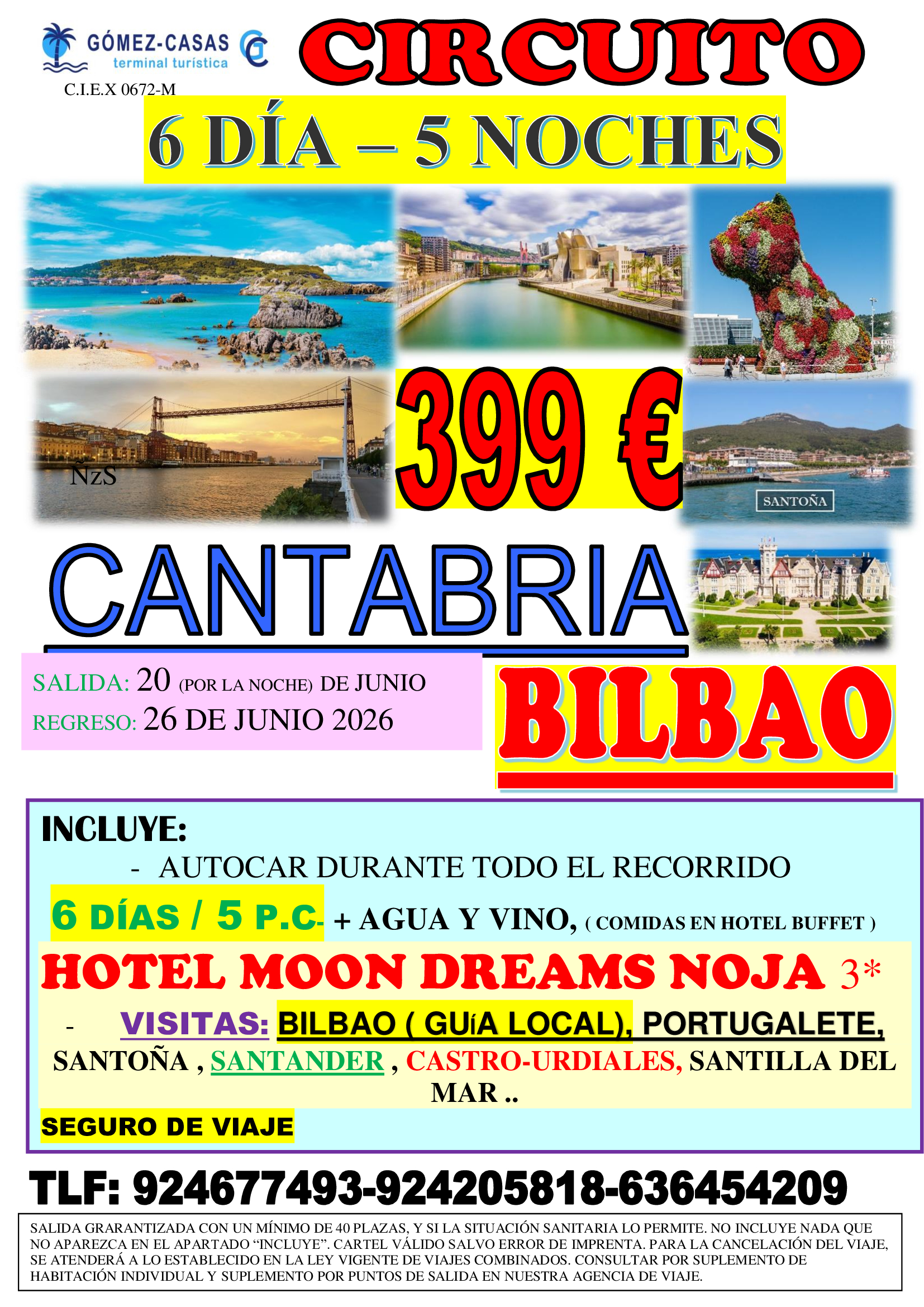 CANTABRIA – BILBAO DEL 20 AL 26 DE JUNIO DE 2026