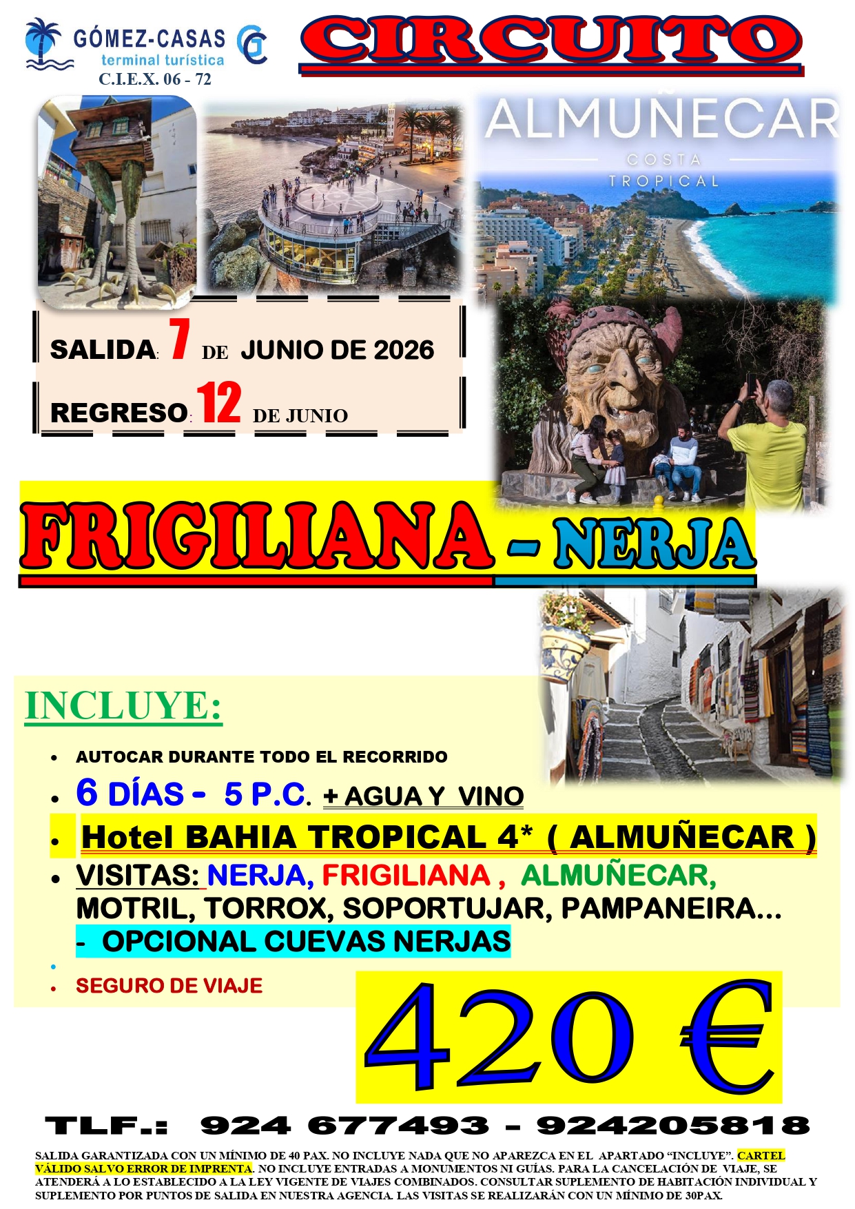 FRIGILIANA Y NERJA DEL 7 AL 12 DE JUNIO