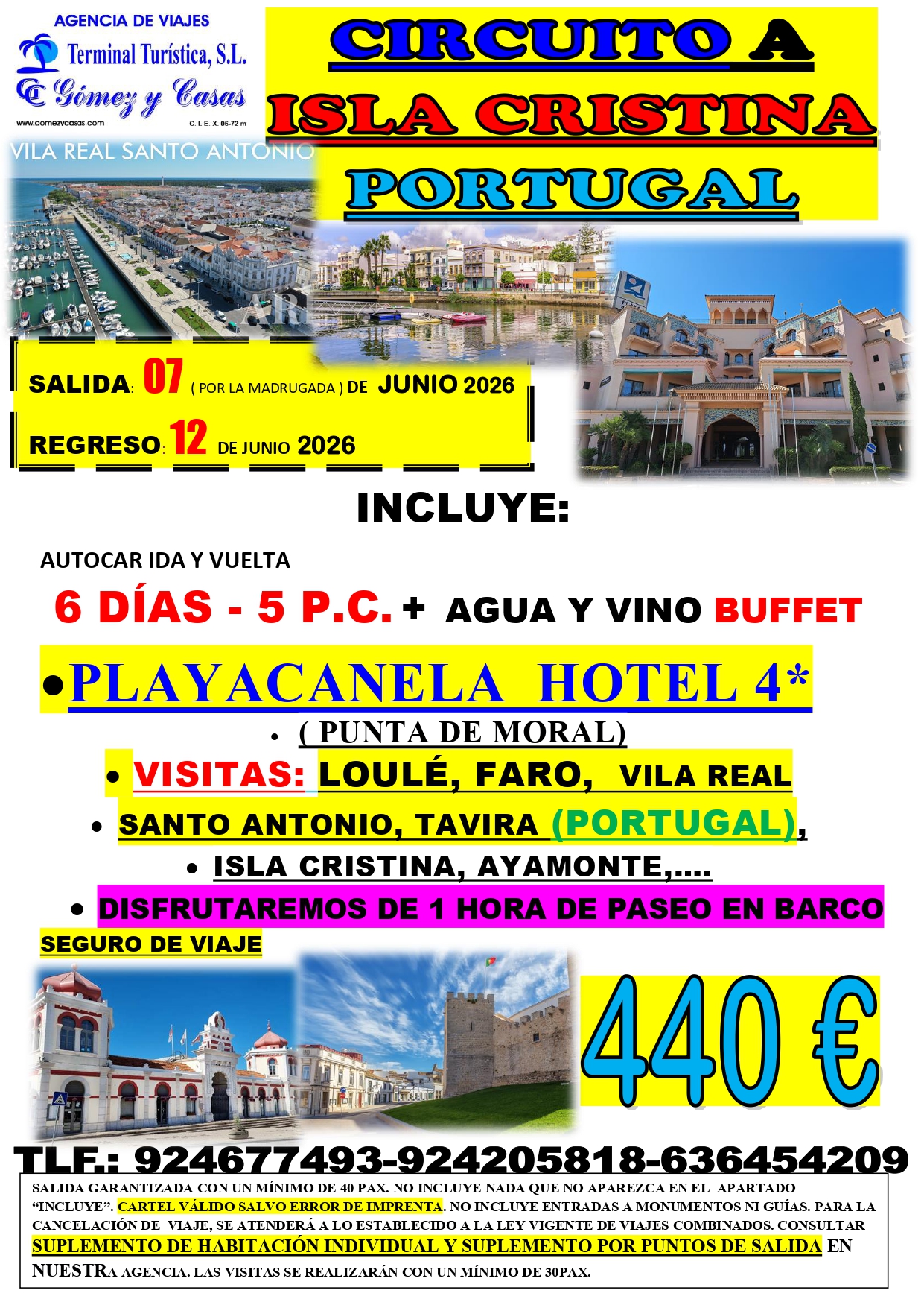 ISLACRISTINA Y PORTUGAL DEL 7 AL 12 DE JUNIO DE 202