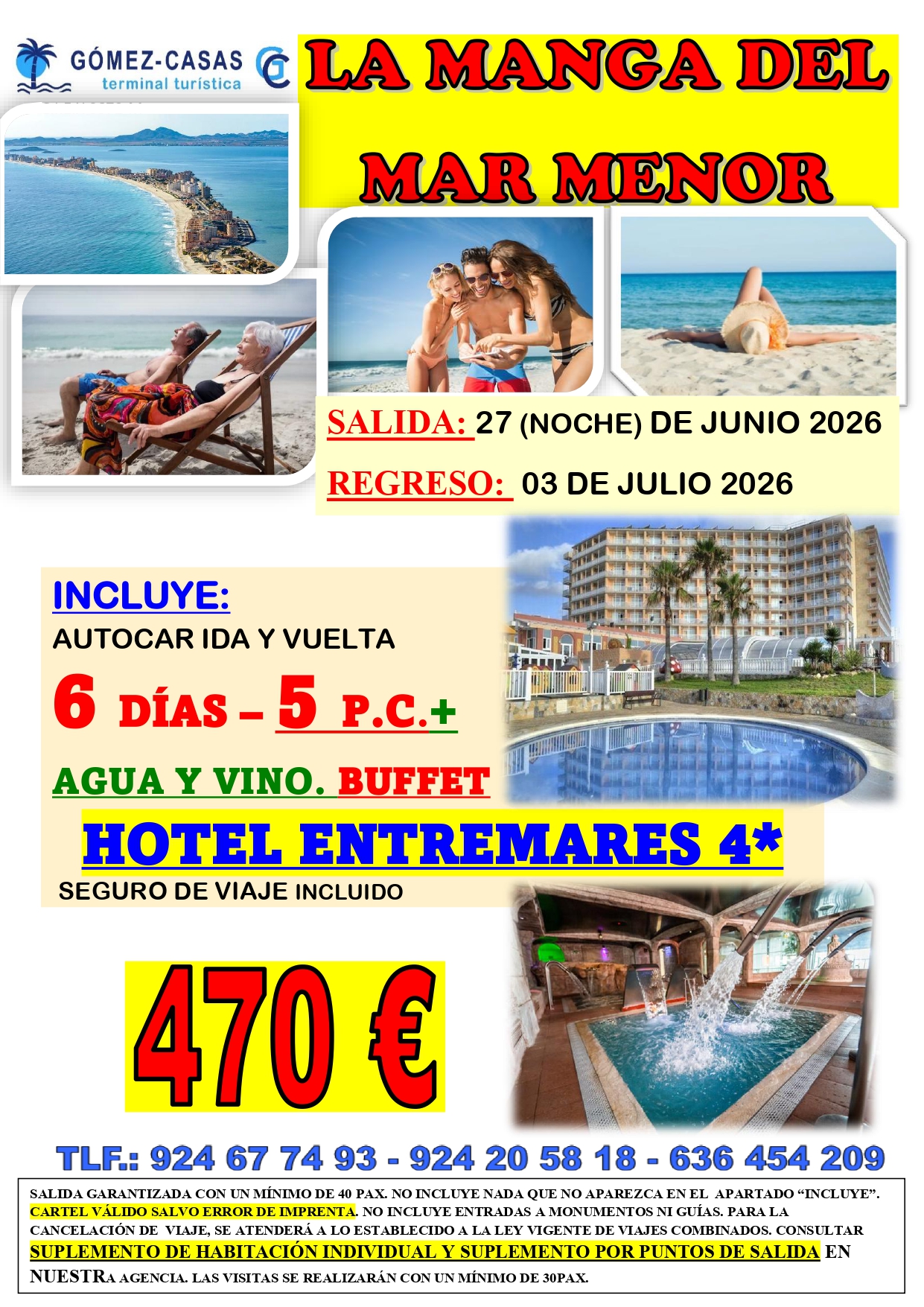 LA MANGA DEL MAR MENOR DEL 27 DE JUNIO AL 3 DE JULIO DE 2026