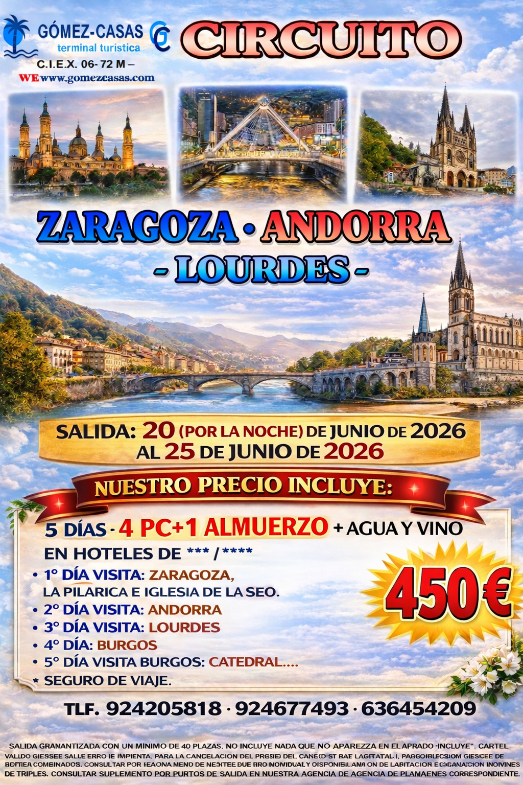 LOURDES DEL 20 AL 25 DE JUNIO DE 2026