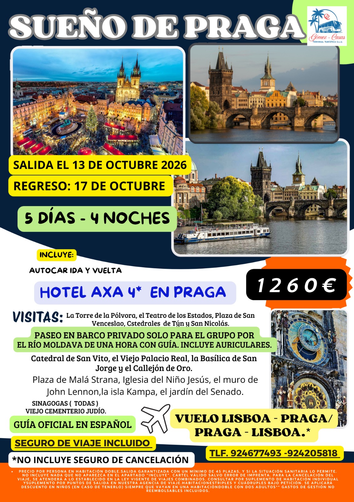 EL SUEÑO DE PRAGA DEL 13 AL 17 DE OCTUBRE DE 2026