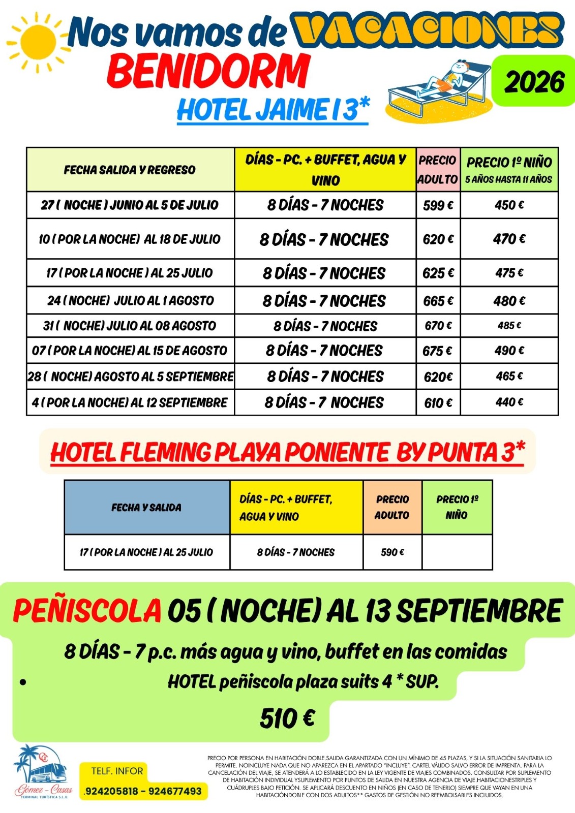 TODAS LAS FECHAS DE BENIDORM