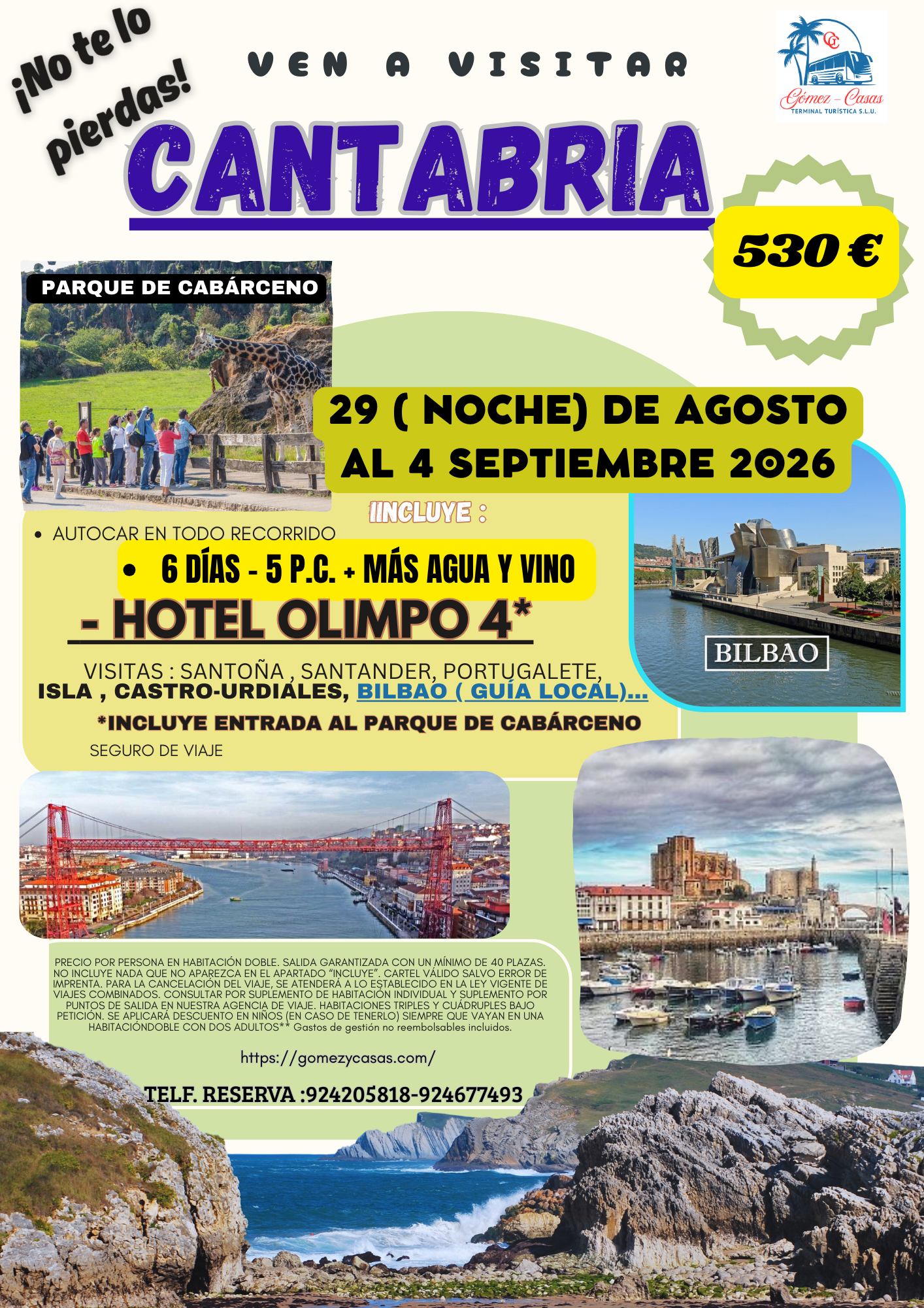 CANTABRIA DEL 29 DE AGOSTO AL 4 DE SEPTIEMBRE DE 2026