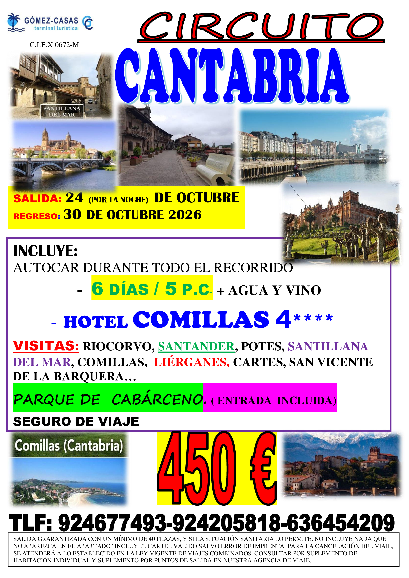 CANTABRIA DEL 24 AL 30 DE OCTUBRE DE 2026