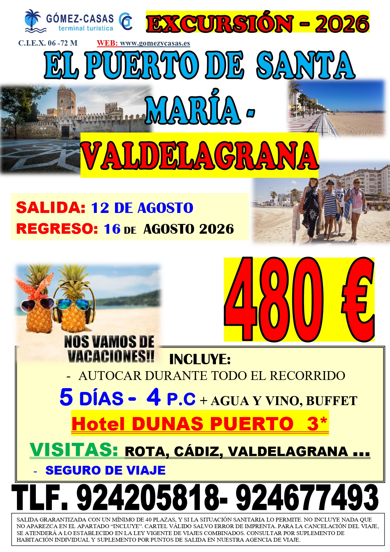 PUERTO SANTA MARÍA DEL 12 AL 16 DE AGOSTO
