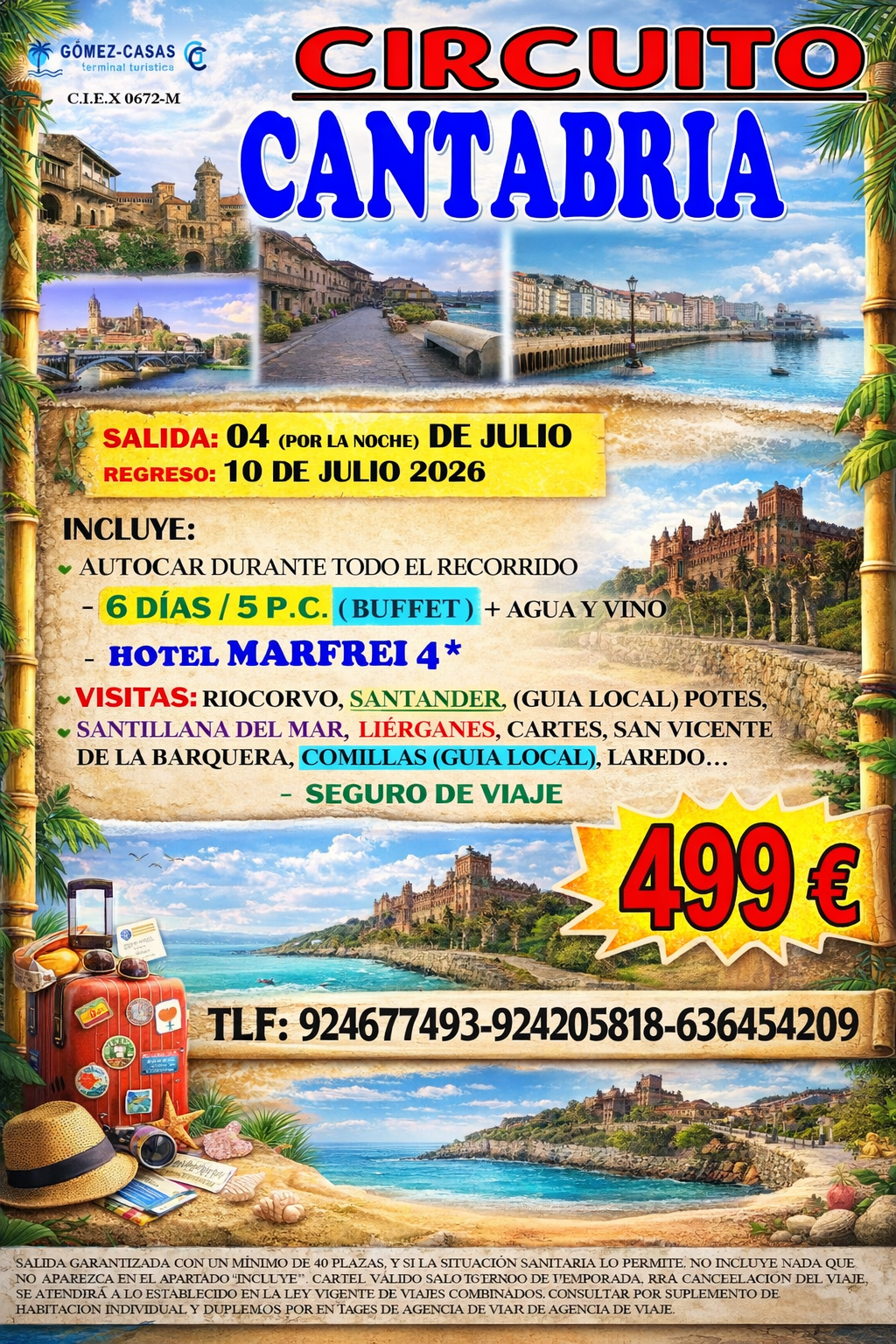 CANTABRIA DEL 4 AL 10 DE JULIO DE 2026