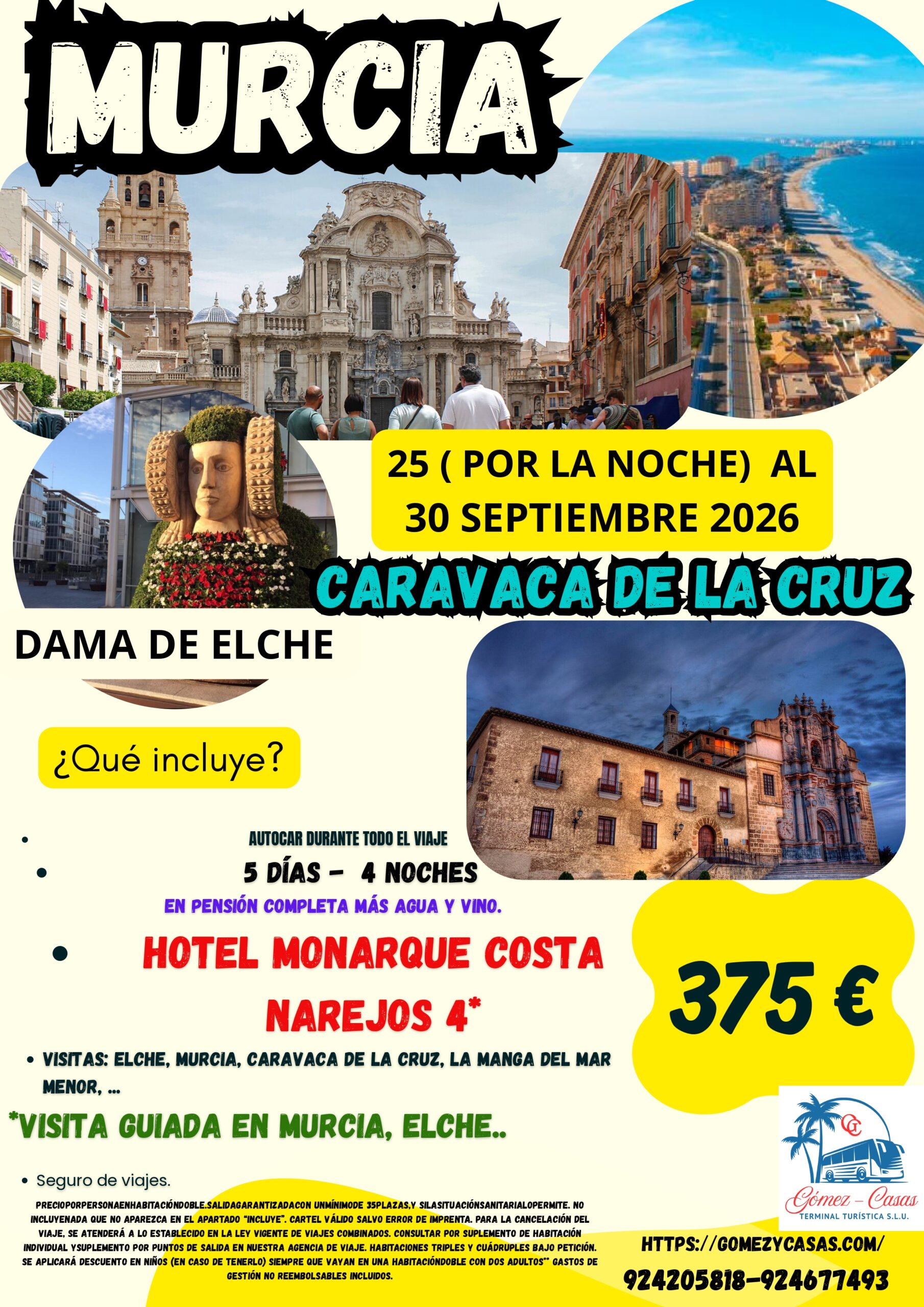 MURCIA DEL 25 AL 30 DE SEPTIEMBRE DE 2026