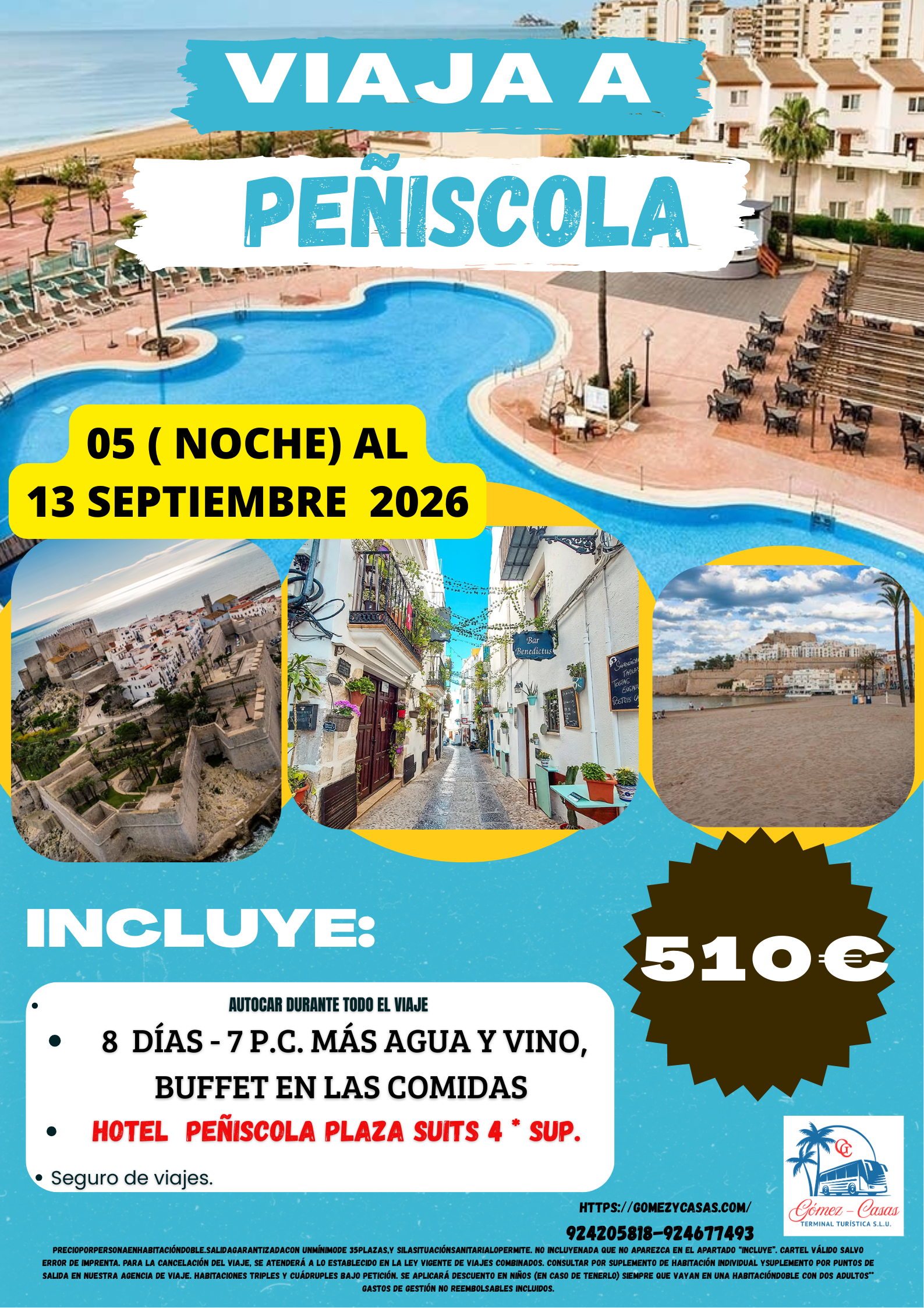 PEÑISCOLA DEL 5 AL 13 DE SEPTIEMBRE DE 2026