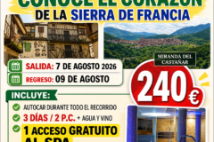 LA ALBERCA – MOGARRAZ (SIERRA DE FRANCIA) DEL 7 AL 9 DE AGOSTO DE 2026