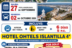 ISLANTILLA DEL 27 DE SEPTIEMBRE AL 2 DE OCTUBRE