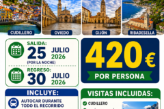 ASTURIAS DEL 25 AL 30 DE JULIO DE 2026