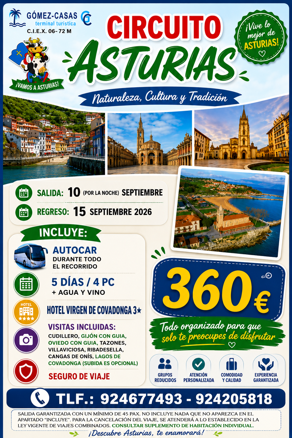 ASTURIAS DEL 10 AL 15 DE SEPTIEMBRE