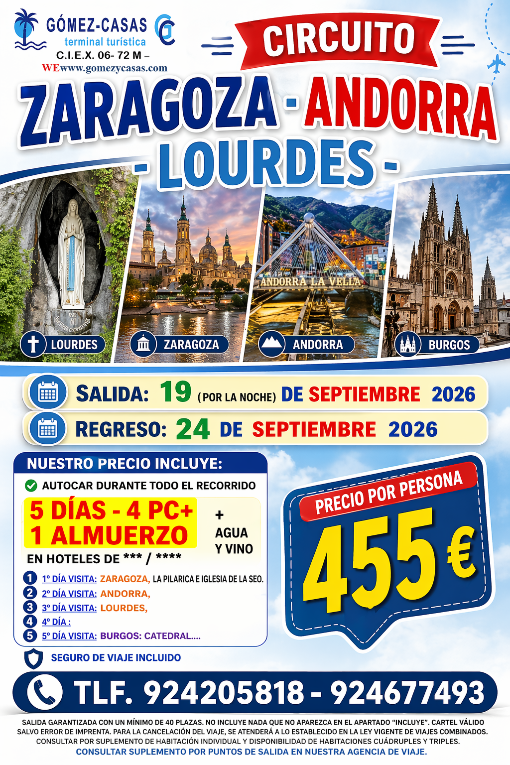 LOURDES – ANDORRA DEL 19 AL 24 DE SEPTIEMBRE