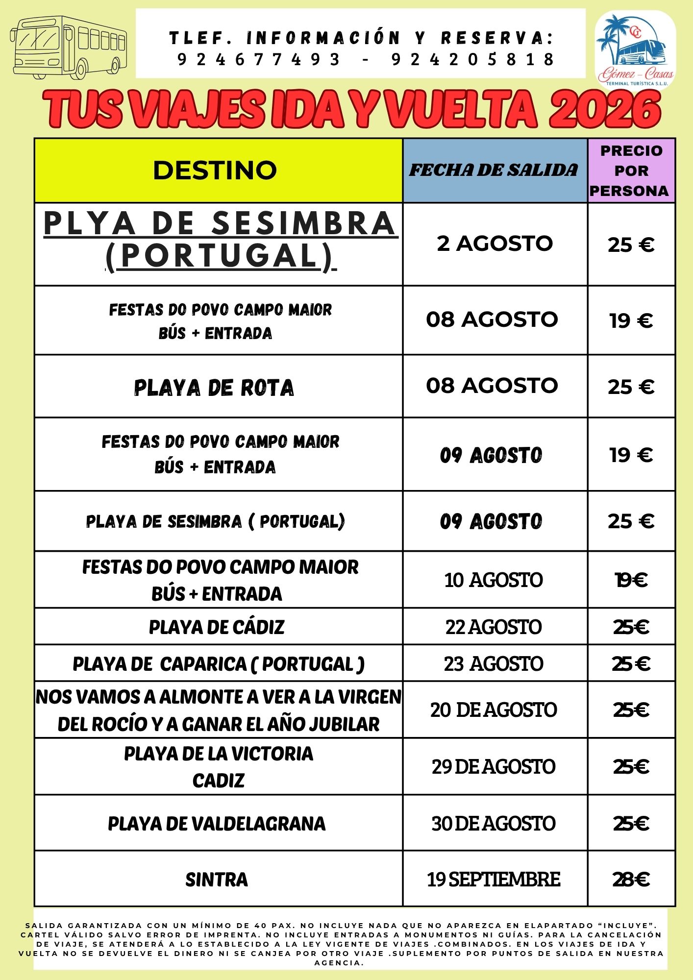 VIAJES DE IDA Y VUELTA