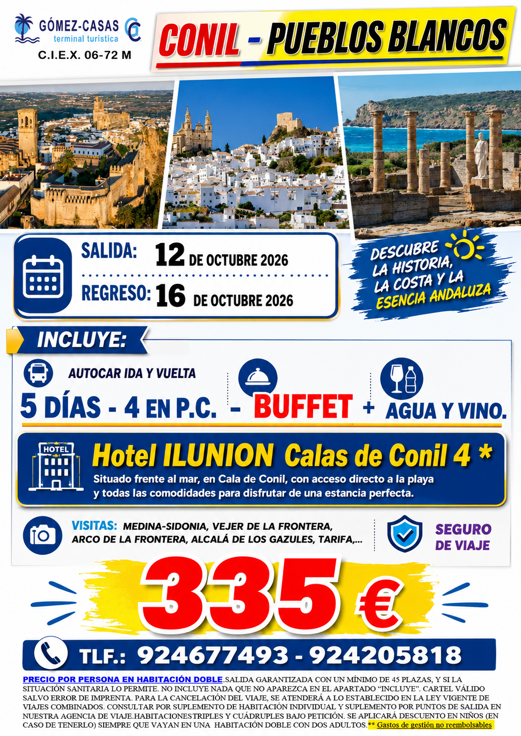 PUEBLOS BLANCOS Y CONIL DEL 12 AL 16 DE OCTUBRE