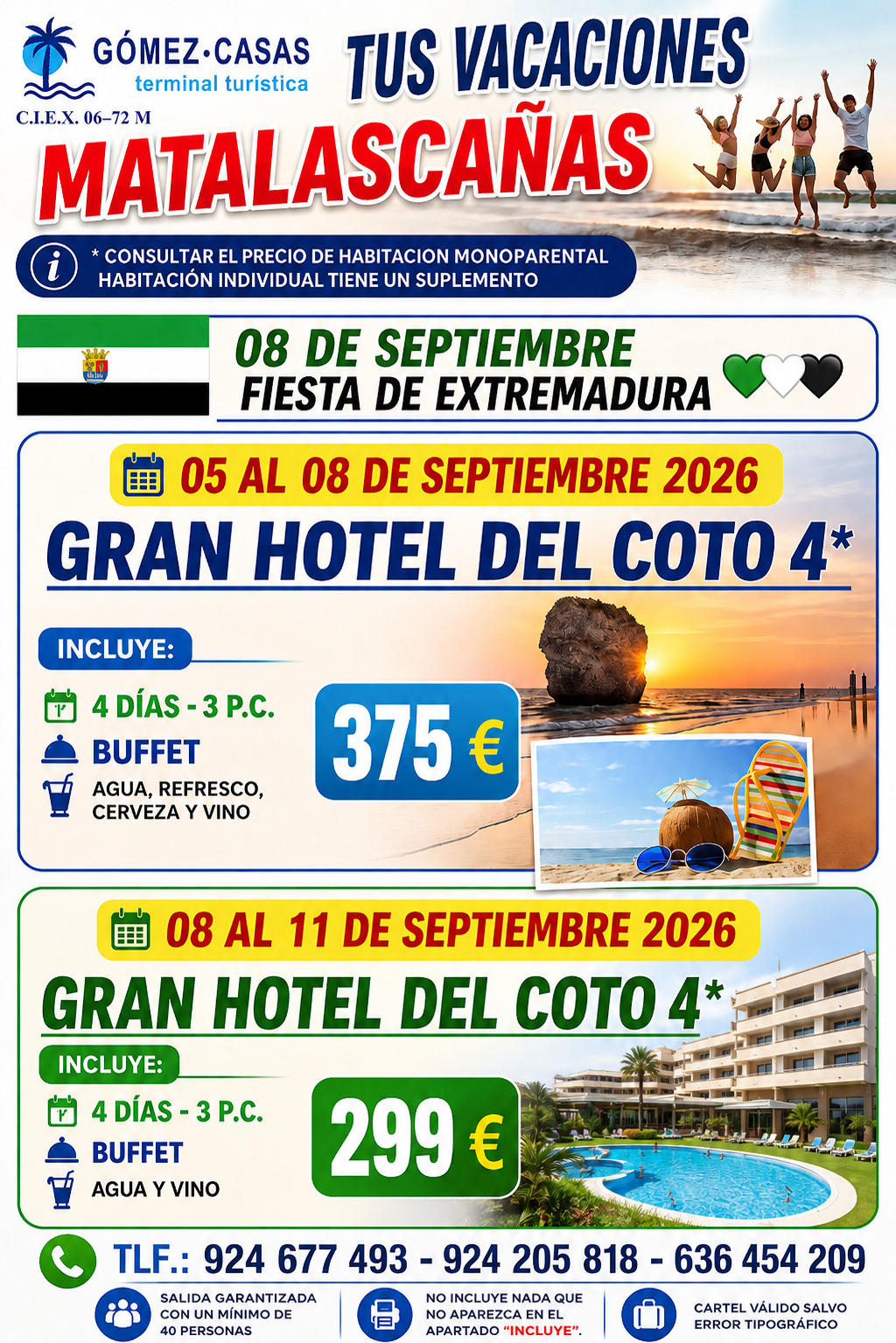 MATALASCAÑAS DEL 5 AL 8 Y DEL 8 AL 11 DE SEPTIEMBRE