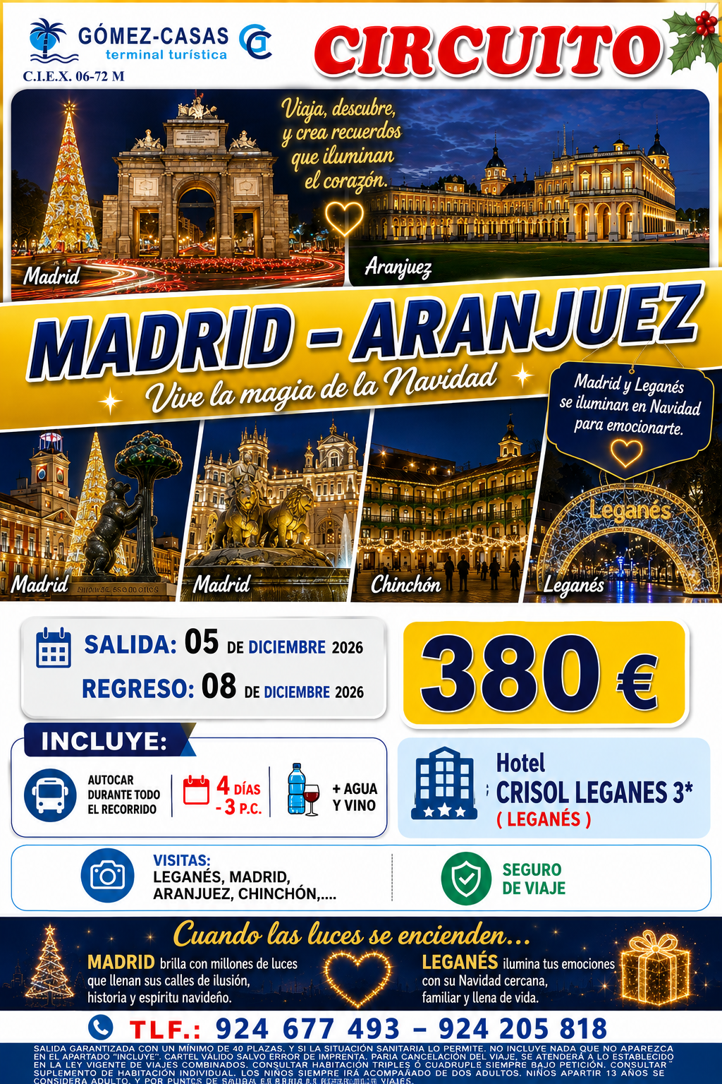 MADRID DEL 5 AL 8 DE DICIEMBRE