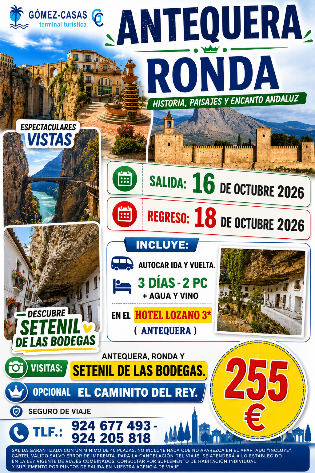 ANTEQUERA Y RONDA DEL 16 AL 18 DE OCTUBRE