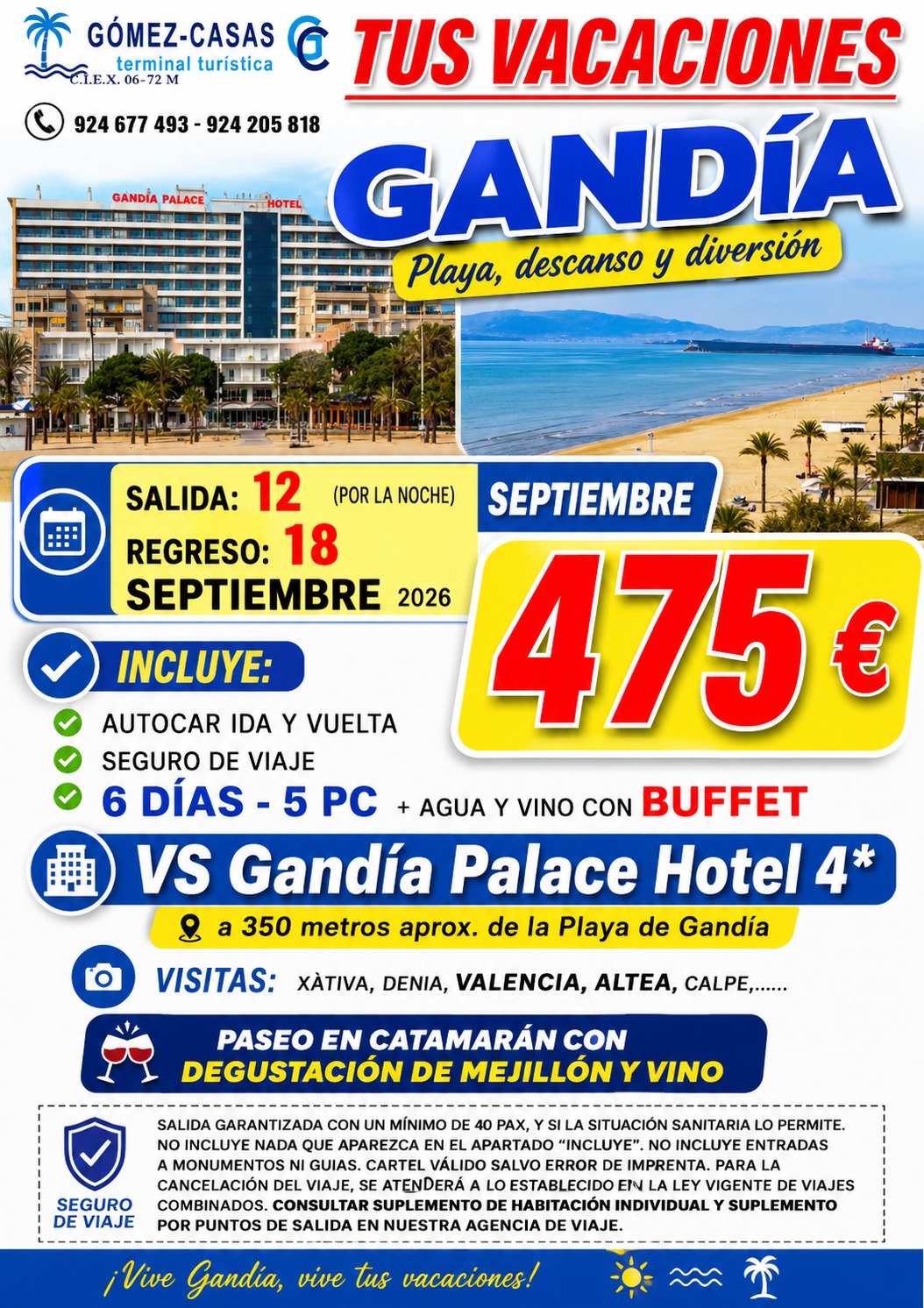 GANDÍA DEL 12 AL 18 DE SEPTIEMBRE