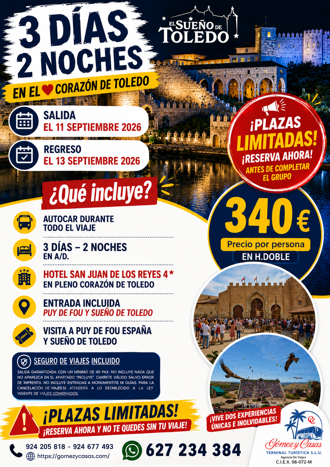 PUY DE FOU DEL 11 AL 13 DE SEPTIEMBRE