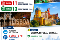 LISBOA Y SINTRA DEL 11 AL 13 DE DICIEMBRE