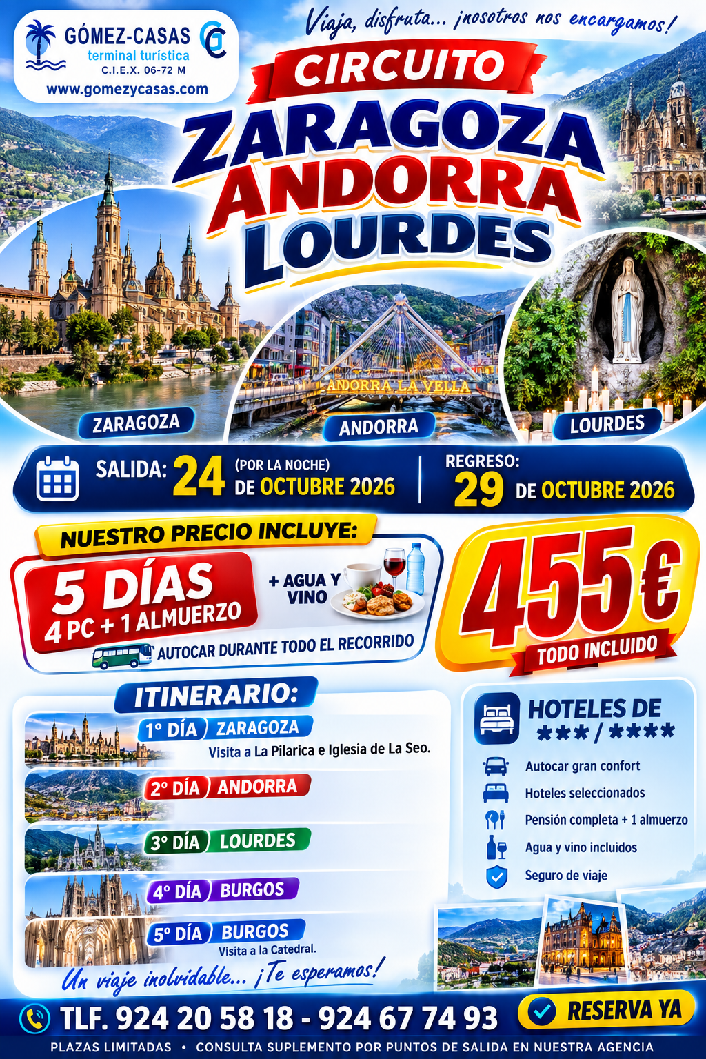 LOURDES DEL 24 AL 29 DE OCTUBRE