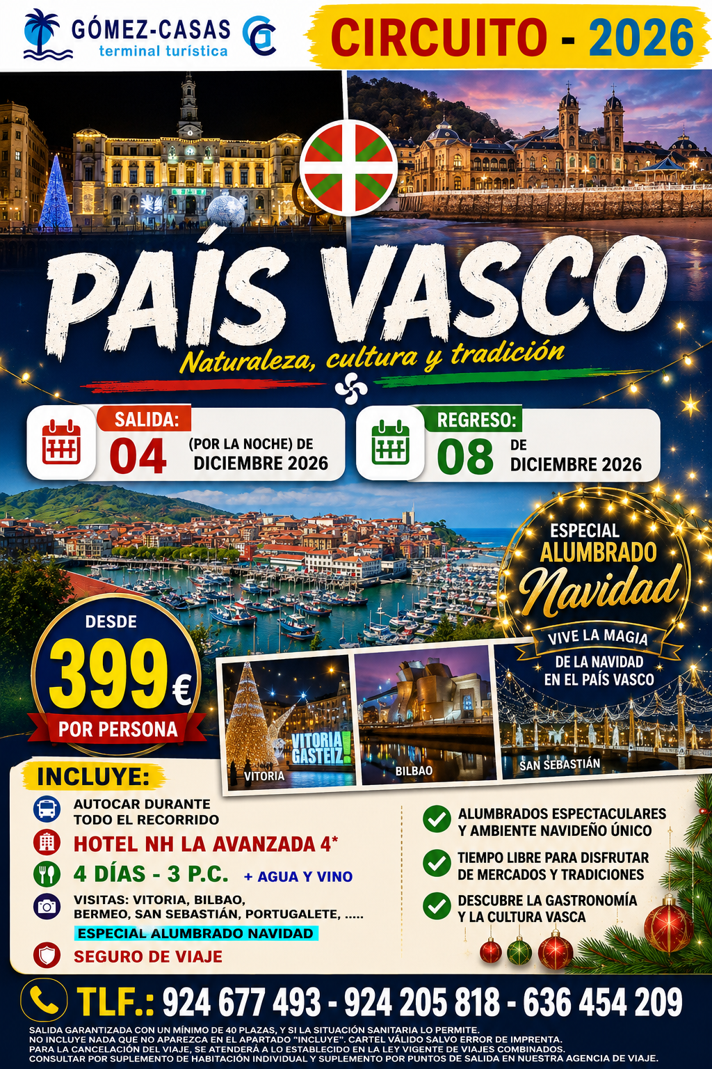 PAIS VASCO DEL 4 AL 8 DE DICIEMBRE
