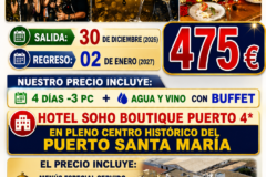 NOCHEVIEJA EN EL PUERTO DE SANTA MARÍA DEL 30 AL 2 DE ENERO DE 2027