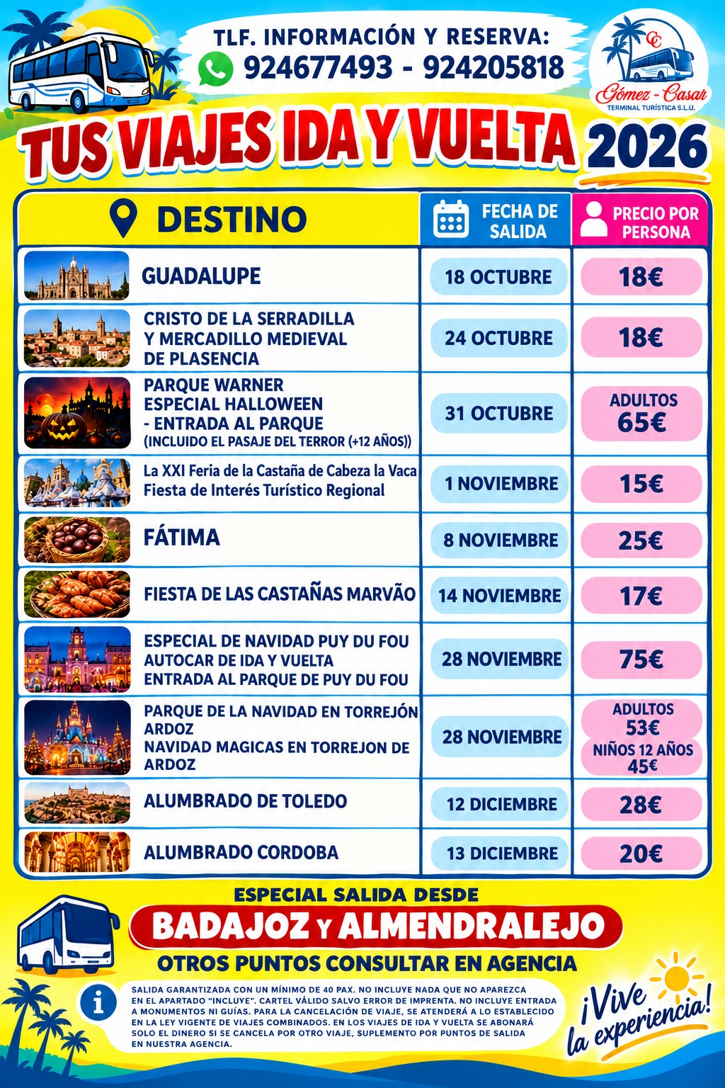 VIAJES IDA Y VUELTA