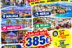 MALAGA – NERJA – MIJAS DEL 4 AL 8 DE DICIEMBRE