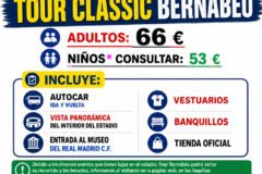 TOUR BERNABEU EL 26 DE SEPTIEMBRE