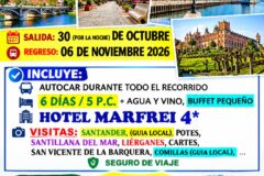 CANTABRIA DEL 30 DE OCTUBRE (POR LA NOCHE) AL 6 DE NOVIEMBRE